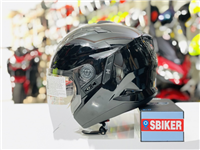 ﻿﻿﻿﻿NÓN 3/4 ZEUS 613B ĐEN BÓNG